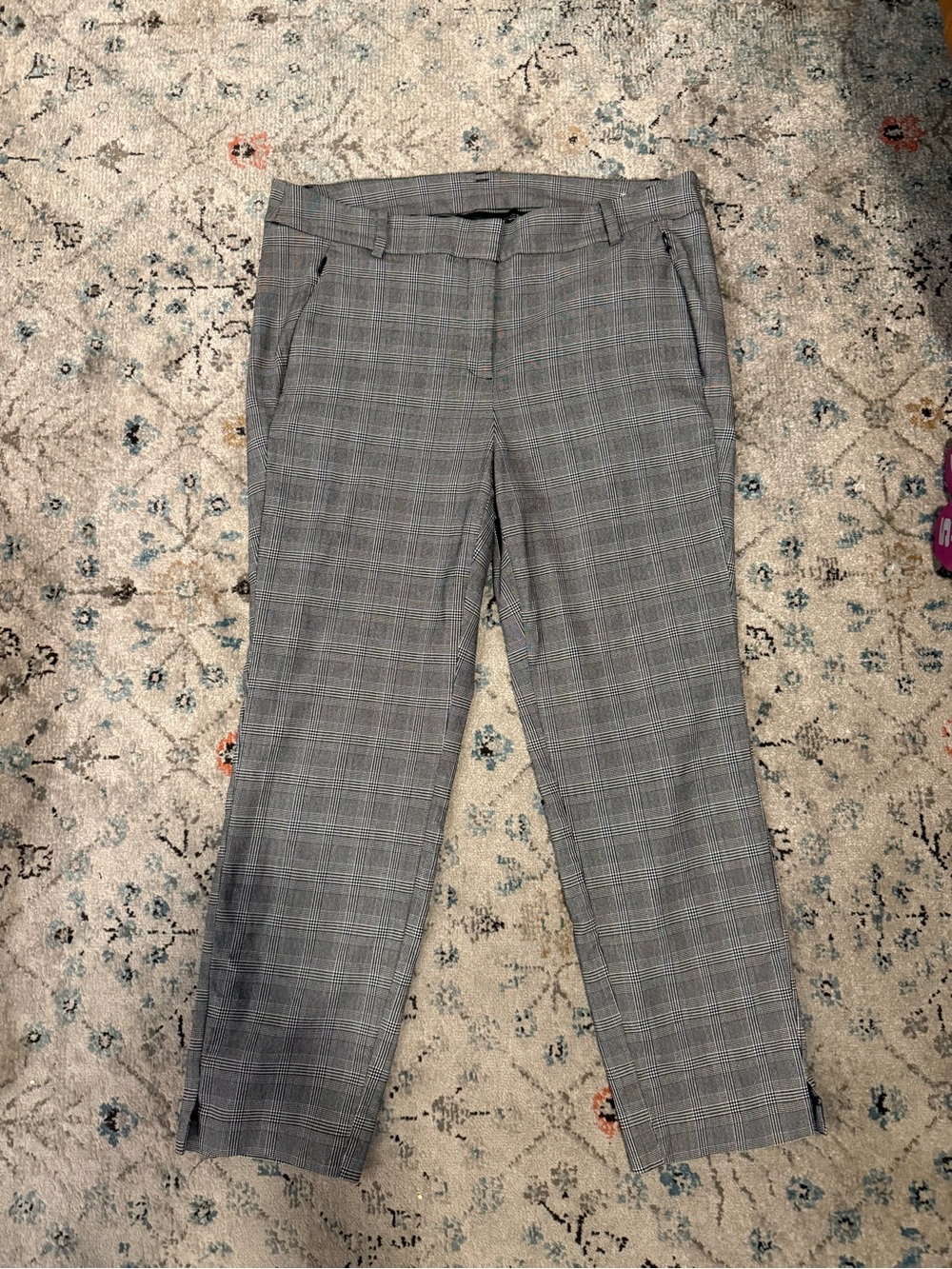 Lane Bryant | Plaid High-Waist Tailored Pants -Plaid